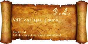 Várallyai Laura névjegykártya